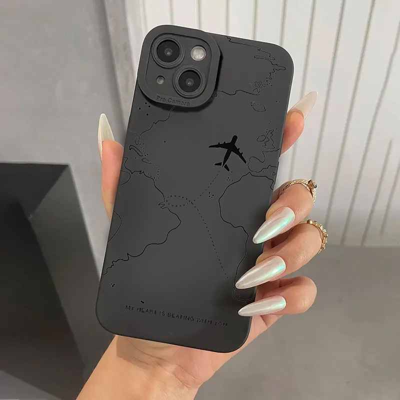 여행에서 영감을 받은 비행기 경로 디자인 폰 케이스 ( - Samsung Galaxy A55 리뷰 및 가격