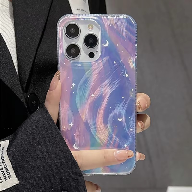 패션 글리터 스타리 그라데이션 하드 폰 케이스 삼성 갤 - Samsung Galaxy A55 리뷰 및 가격