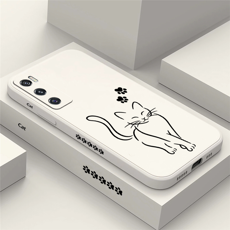 귀여운 고양이 디자인의 블랙 휴대폰 케이스 (Vivo  - Vivo V40 리뷰 및 가격
