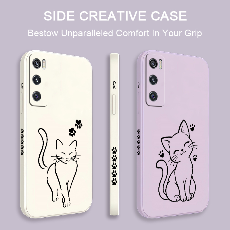 귀여운 고양이 디자인의 블랙 휴대폰 케이스 (Vivo  - Vivo V40 리뷰 및 가격