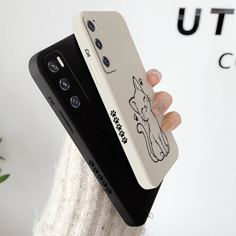 귀여운 고양이 디자인의 블랙 휴대폰 케이스 (Vivo  - Vivo V40 리뷰 및 가격